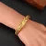 6pcs 24kGold Bangle Women Dubai Bride Wedding Ethiopian Bracelet Africa
