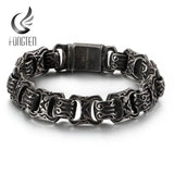 Vintage Bead Bracelet Stainless Steel Bangle