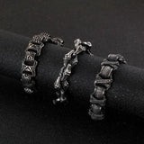 Vintage Bead Bracelet Stainless Steel Bangle