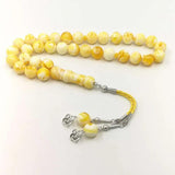 Men's Big Size Resin Amber Beads Islam Bracelets Muslim Gift for Eid al-Adha