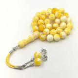 Men's Big Size Resin Amber Beads Islam Bracelets Muslim Gift for Eid al-Adha