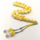 Men's Big Size Resin Amber Beads Islam Bracelets Muslim Gift for Eid al-Adha