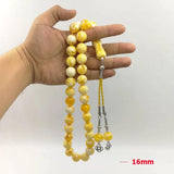 Men's Big Size Resin Amber Beads Islam Bracelets Muslim Gift for Eid al-Adha