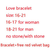 Titanium Steel Zircon Bracelet Women Rose Bracelets Couple Hand Jewelry