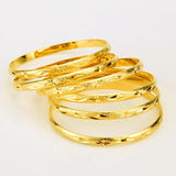 6MM Dubai Bangle African Middle East Bangles Bracelets Ethiopian Jewelry 6pcs