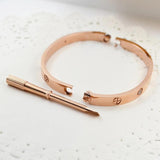 Plus Sign Bangle Silver Titanium Steel Bracelet Jewelry