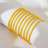 Matte Glossy Bangles Bracelets Set of 9 Pieces Women Wedding Party Jewelry