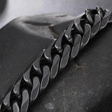 Fongten Men's Stainless Steel Cuban Chain Bracelet