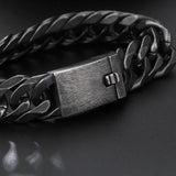 Fongten Men's Stainless Steel Cuban Chain Bracelet