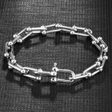 U Shape Links Bracelets Stainless Steel Chain Wristband Jewelry