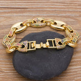 Micro Pave CZ Rainbow Wristband Bracelet for Women