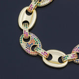Micro Pave CZ Rainbow Wristband Bracelet for Women
