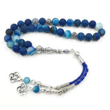 Natural Matte Agates Stone Prayer Beads Muslim Misbaha 33 Beads