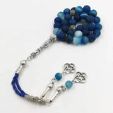Natural Matte Agates Stone Prayer Beads Muslim Misbaha 33 Beads