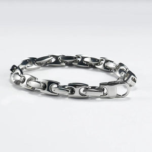10mm Wide Hip Hop Stainless Steel Bracelets for Men Silver Accessories