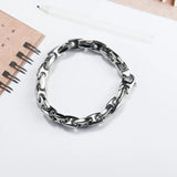 10mm Wide Hip Hop Stainless Steel Bracelets for Men Silver Accessories