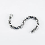 10mm Wide Hip Hop Stainless Steel Bracelets for Men Silver Accessories