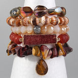 Boho Beaded Bracelet 5pc Stack Drop Bracelet & Bangle Sets