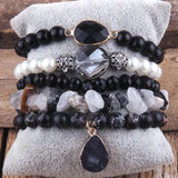 Boho Beaded Bracelet 5pc Stack Drop Bracelet & Bangle Sets