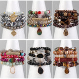 Boho Beaded Bracelet 5pc Stack Drop Bracelet & Bangle Sets