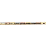 Ladies Tri-color Magnetic Bracelet for Pain Relief in Gold-Rose Gold-Silver