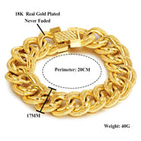 Men's Domineering Double Ring Bracelet Wedding Jewelry