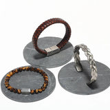 Stainless Steel Twisted Braiding Cuff Bangle Bracelet