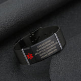 Medical ID Bracelet Watch Chain Stainless Steel Sport Medical Alert ID