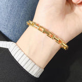 Hollow Out Chain Bracelet Bangle High T Lock Style LB003