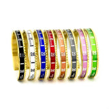 Stainless Steel 12 Colors Cuff Bracelet Bangle ST02