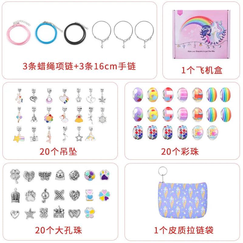 Unicorn Crystal DIY Kids Bracelet Set with Gift Bag