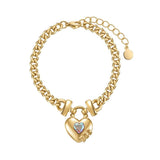 Heart-shaped Zirco Bracelet Stainless Steel Jewelry