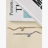 Heart-shaped Zirco Bracelet Stainless Steel Jewelry
