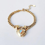 Heart-shaped Zirco Bracelet Stainless Steel Jewelry