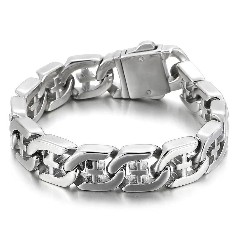Fongten Men Number Sign Metal Sports Jewelry Retro Punk Bracelet