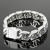 Fongten Men Number Sign Metal Sports Jewelry Retro Punk Bracelet
