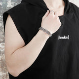 Fongten Men Number Sign Metal Sports Jewelry Retro Punk Bracelet