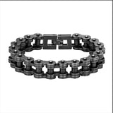 Heavy Stainless Steel Men's Bracelet Punk Rock Motorcycle Accessory