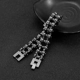 Heavy Stainless Steel Men's Bracelet Punk Rock Motorcycle Accessory