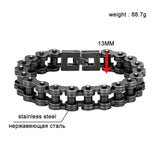 Heavy Stainless Steel Men's Bracelet Punk Rock Motorcycle Accessory