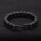 Punk Knight Bracelet Men Stainless Steel Motorcycle Bike Chain Wristband Hand
