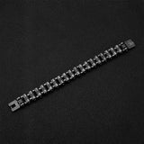 Punk Knight Bracelet Men Stainless Steel Motorcycle Bike Chain Wristband Hand