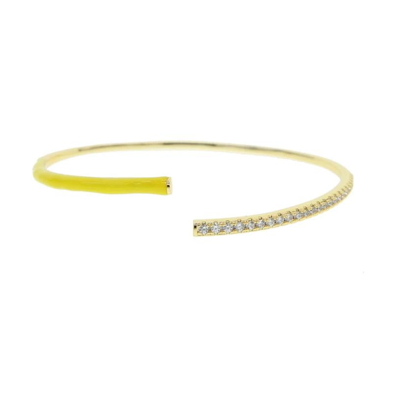 Summer Neon Enamel Bangle Bracelet for Women