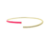 Summer Neon Enamel Bangle Bracelet for Women