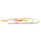 Summer Neon Enamel Bangle Bracelet for Women