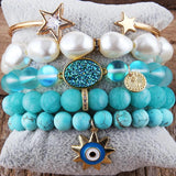 RH Beaded Bracelet 5pc Stack Bracelet Bangle Sets For Women
