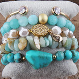 RH Beaded Bracelet 5pc Stack Bracelet Bangle Sets For Women