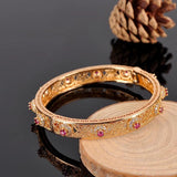 Arabian Dubai Plated Bracelet Metal Flower Wedding Bridal Bracelet