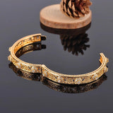 Arabian Dubai Plated Bracelet Metal Flower Wedding Bridal Bracelet