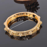 Arabian Dubai Plated Bracelet Metal Flower Wedding Bridal Bracelet